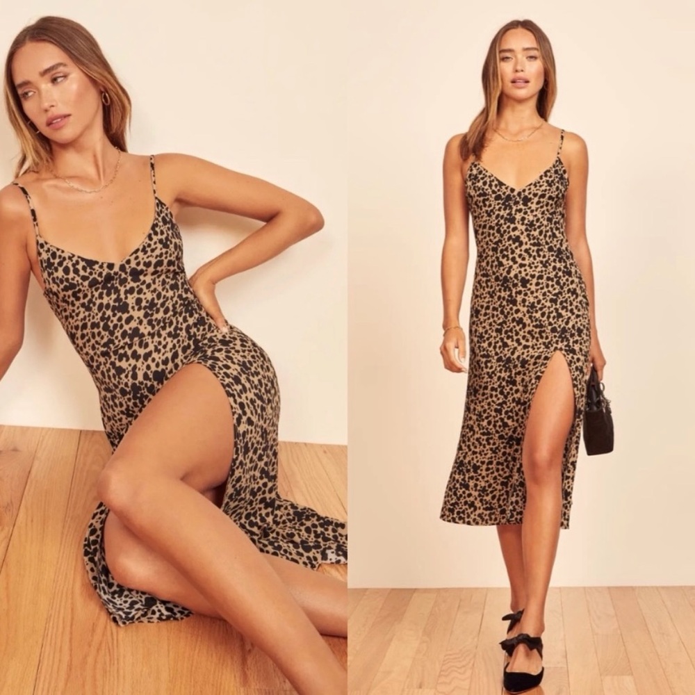 Reformation leopard print dress.
